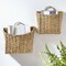 mDesign Woven Seagrass Hanging Wall Storage Basket - Set of 2 - Natural